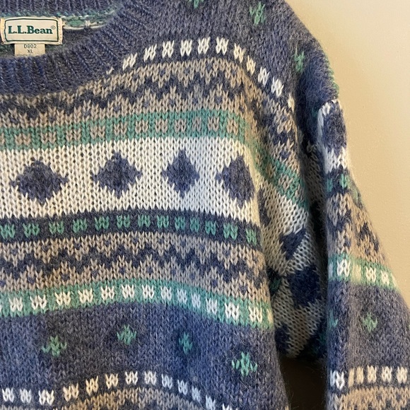 L. L. Bean 80’s Vintage Mohair Wool Blend Cozy Chunky Sweater - Picture 4 of 12